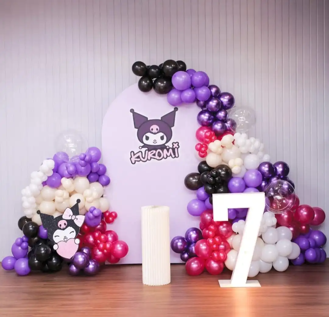 Kitty Birthday Balloon Setup